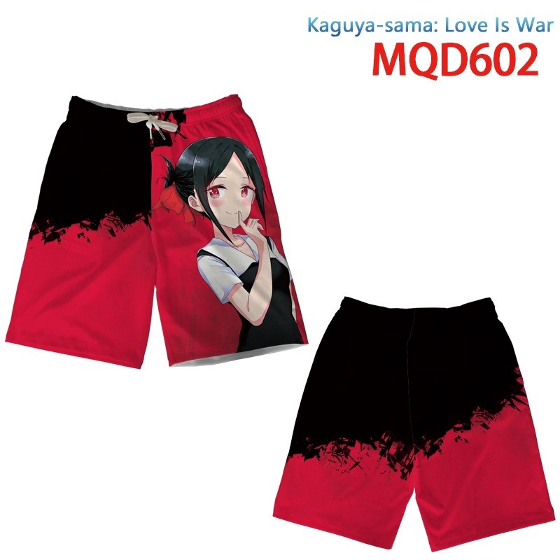 Anime Kaguya-sama: Love Is War Printed Beach Pants Trend Casual Shorts