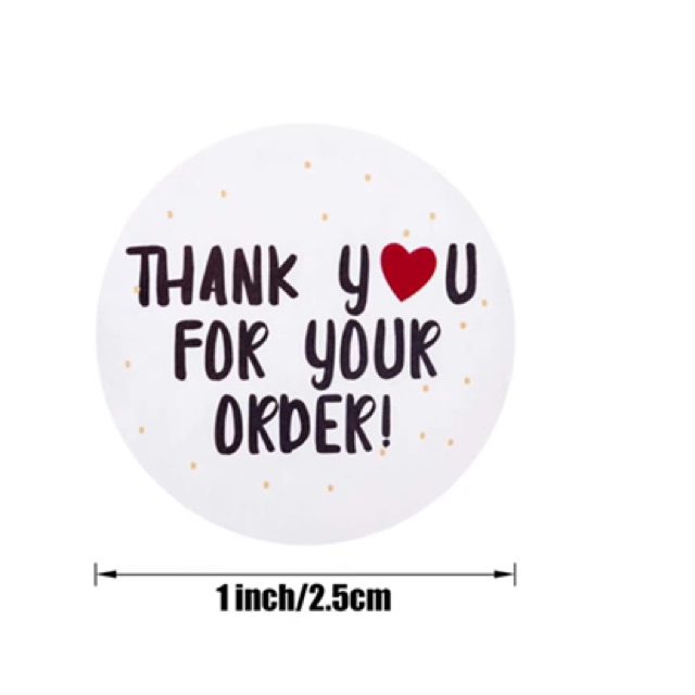 Combo 20 miếng Sticker thank you for your order