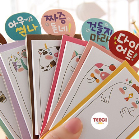&lt;Video Review&gt; Sticker Hình Dán Giấy Note Hình Thú Cưng Hàn Quốc Dán Trang Trí Sổ Tay Nhật Ký Điện Thoại D059