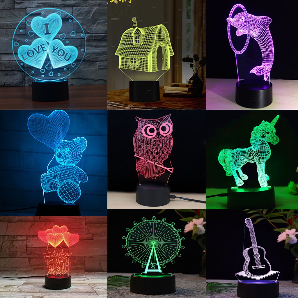 Đèn ngủ, Đèn led 3D, quà tặng sinh nhật ý nghĩa, quà tình yêu