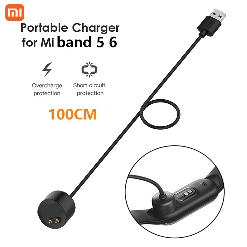 ] 100% Chính Hãng Cho Xiaomi Mi Band 5/6/7 Dây Đeo Thông Minh NFC Từ Cáp Sạc USB @ Iwanna