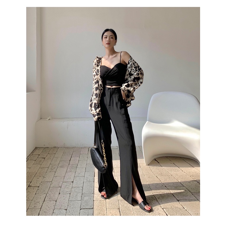 DUNEA Áo Hai Dây Croptop Có Đệm Ngực 3.8 Thời Trang Cho Nữ