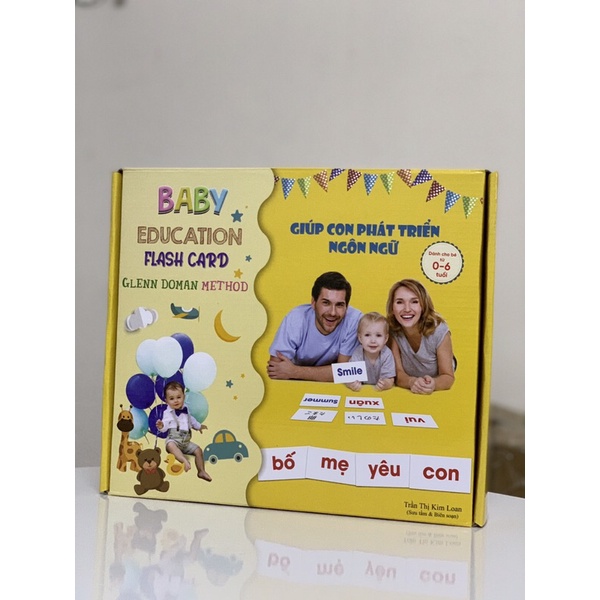 Flashcard glenn doman thẻ chữ song ngữ chuẩn Ivory 350 BABY EDUCATION