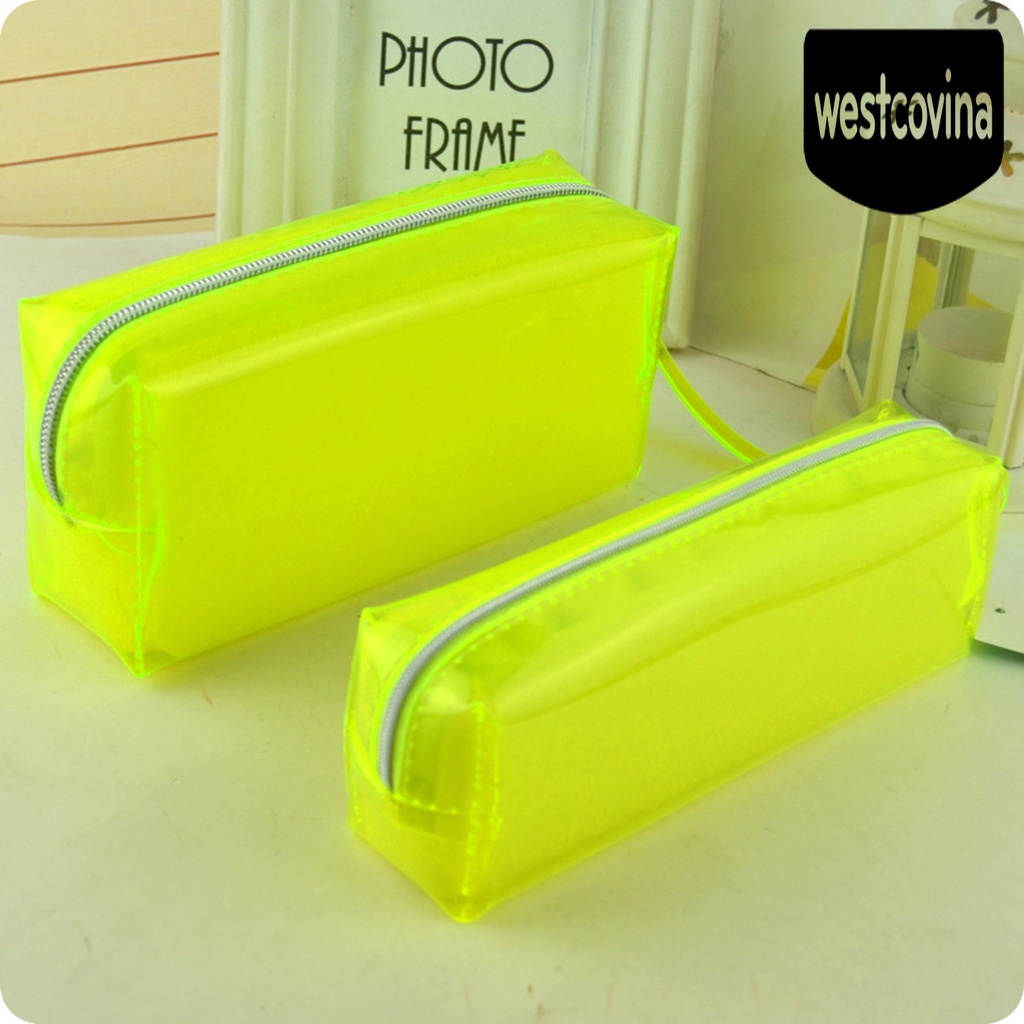 Phương Tây✎Túi Đựng Bút Bằng Nhựa PVC Trong Suốt Cỡ Lớn Tiện Dụng