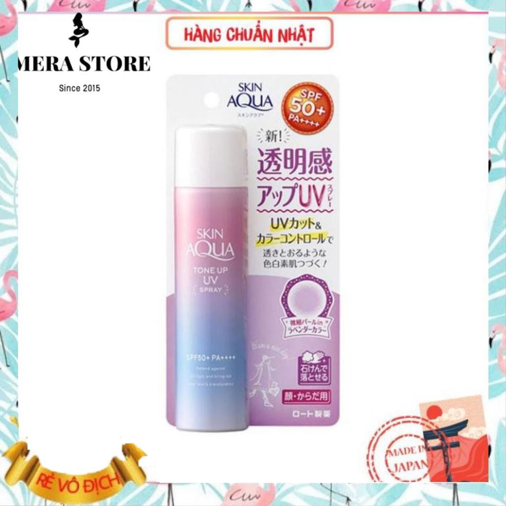 💝 Hàng Chính Hãng 💝 Xịt Chống Nắng SKIN AQUA Tone Up UV SPF50+ PA++++ Lọ 70g