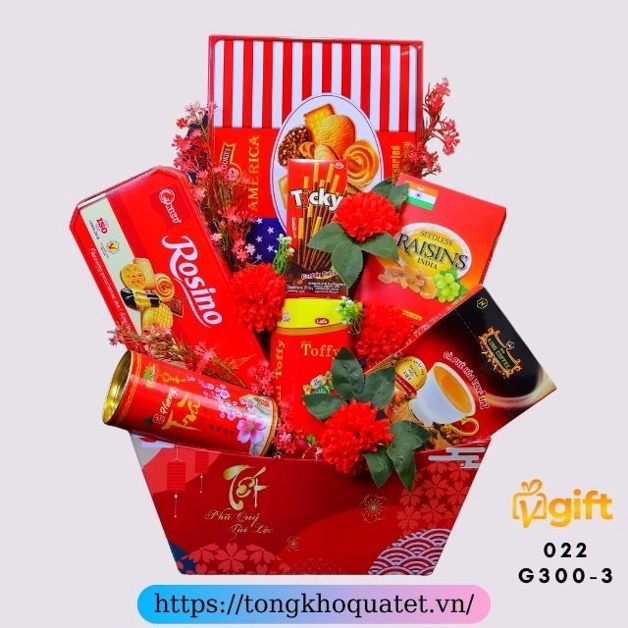 Giỏ Quà Tết Mẫu Giỏ 280 - 360 ( 7 Giỏ Quà Tết ) | BigBuy360 - bigbuy360.vn