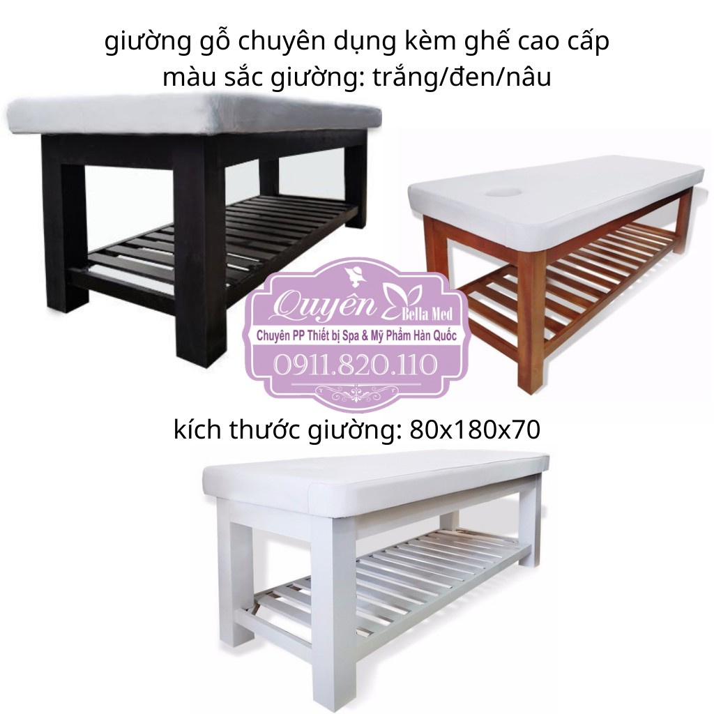 combo siêu hot giường gỗ chuyên dụng kèm ghế