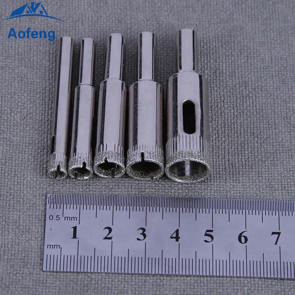 ✿Ready Stock✿[aofeng]5pcs Diamond Coated Core Hole Saw Tiles Marble Glass Ceramic Cut Bit Tool