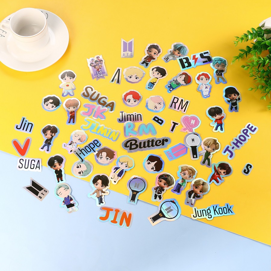 Sticker Dán Trang Trí Hình Nhóm Nhạc Bts Blackpink