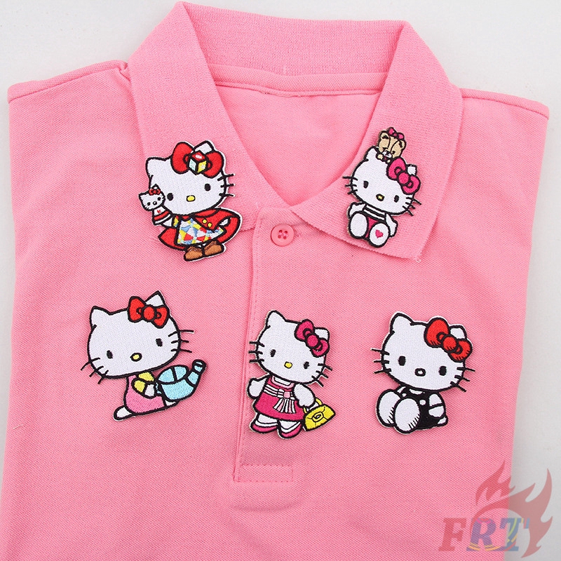 1 Miếng Dán Quần Áo Tự Dính Hình Hello Kitty Dễ Thương