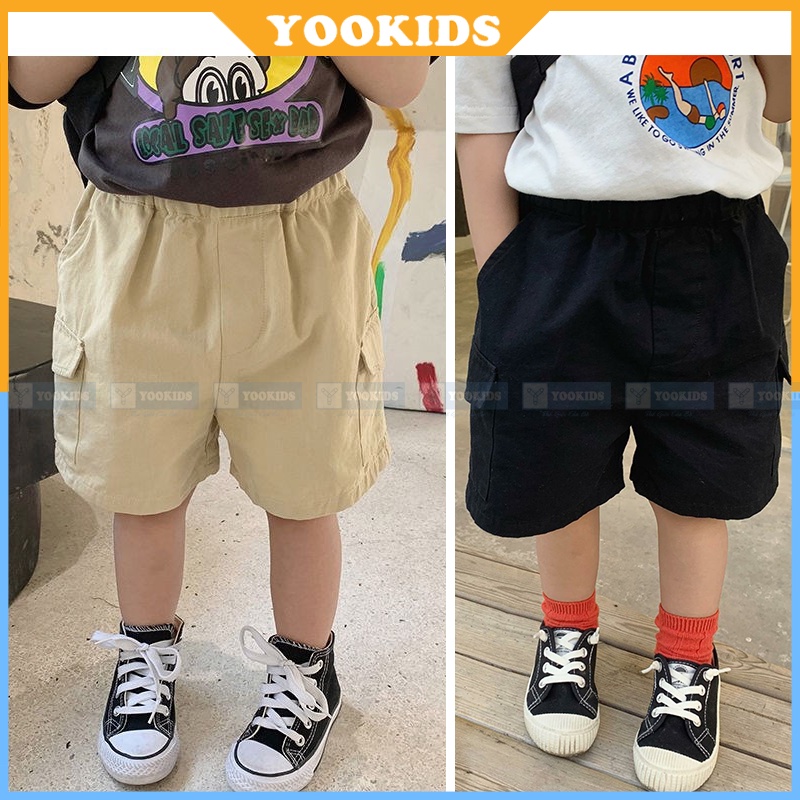 Quần kaki cho bé trai, bé gái YOOKIDS kiểu dáng túi hộp trơn không xù cạp iichun mềm mại không hằn cho bé 1 2 3 4 5 tuổi