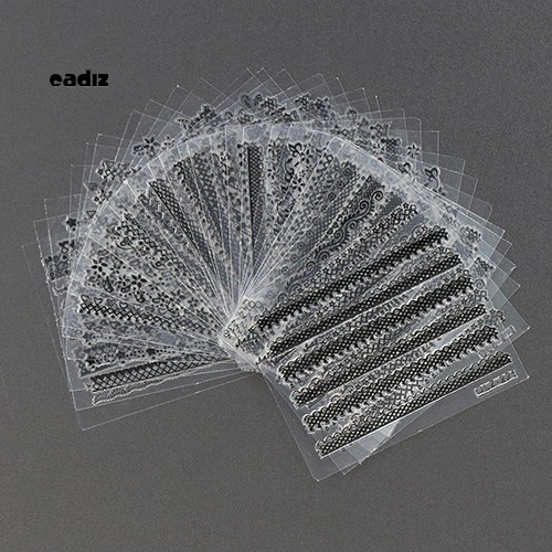 [Hàng mới về] Set 30 tờ sticker dán móng tay họa tiết ren 3D thời trang chất lượng cao