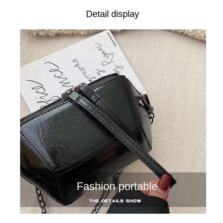 Túi đeo chéo dây kim loại thời trang tinh tế cho nữ