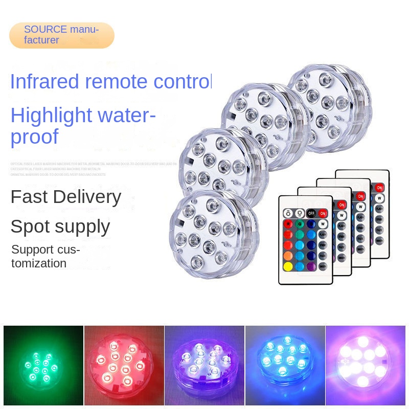 Đèn LED RGB Hình Nến Nhiều Màu Sắc Kèm Điều Khiển Từ Xa Chống Thấm Nước Tiện Dụng Cho Bể bơi / Hồ Bơ