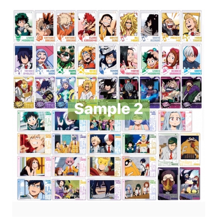Thẻ nhân phẩm neon collection và snapmide mha my hero academia Nhật Bảno