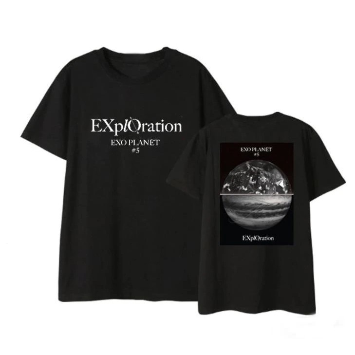 Áo thun tay ngắn cổ tròn in hình hành tinh EXO 5 exploration thời trang mùa hè