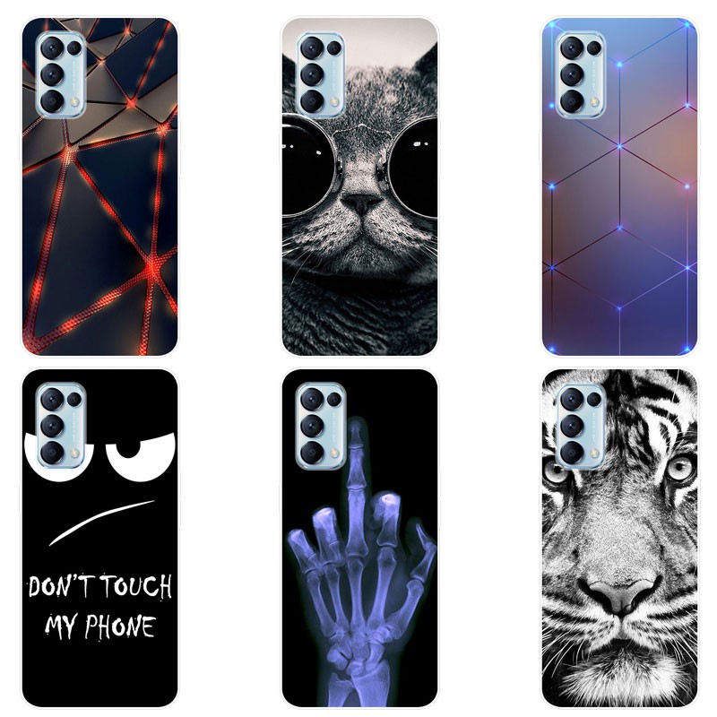 Ốp điện thoại bằng silicon mềm chuyên dùng choOPPO Reno 5 Case Painted OPPO Reno5 Case Case