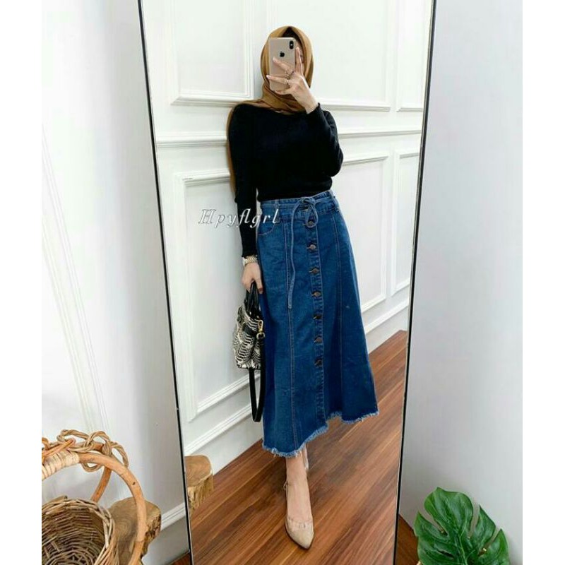 Váy Jean Zakiya ORI HPYFLGRL Hàn Quốc Cao Cấp Dễ Thương Giá Rẻ Bán Sỉ