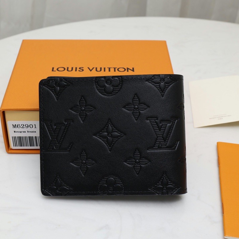 Ví ngắn gập vuông cho nam Louis Vuitton LV Shadow da thật cao cấp mẫu mới 2021