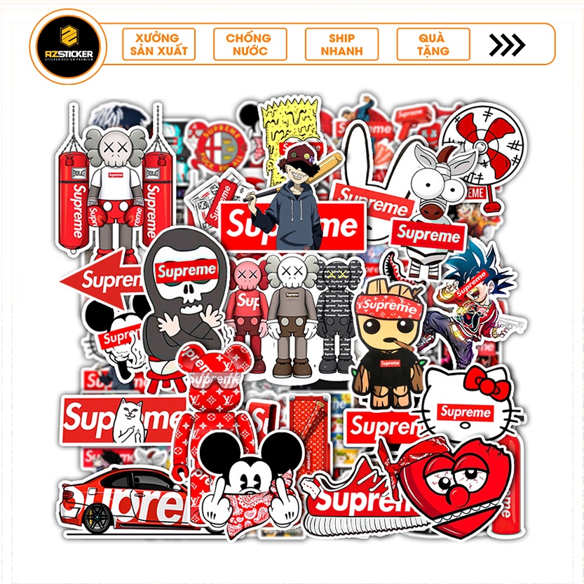 Sticker Chủ Đề Superme | Sticker Dán Điện Thoại , Sticker Dán laptop , Sticker Dán Nón Bảo Hiểm , Sticker Chống nước