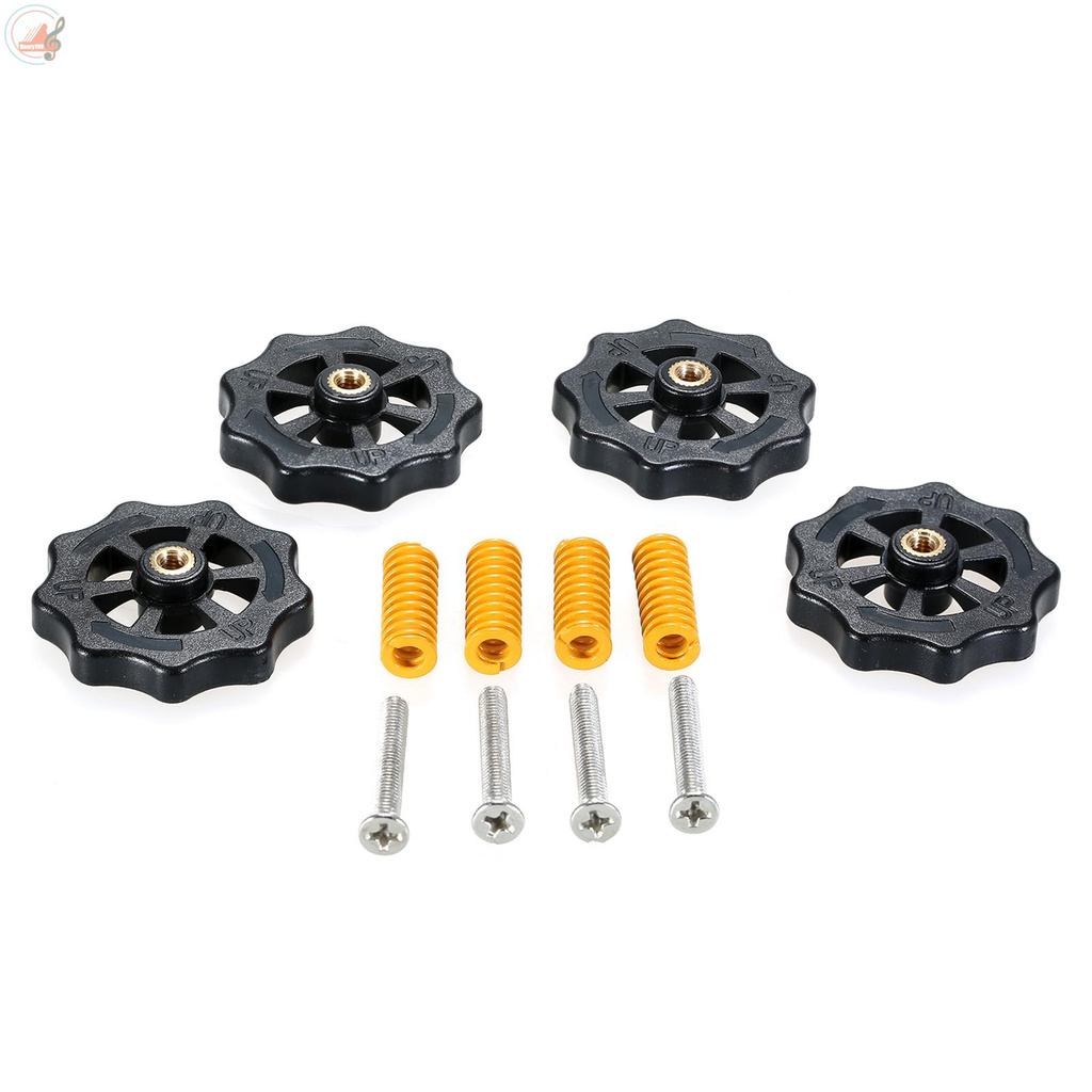 Aibecy 4pcs Upgraded Hand Twist Leveling Nut Diameter 40mm + 4pcs Heated Bed Compression Mould Die Springs + 4pcs M4x30mm Screws Compatible with Anet A8 ET4PRO ET5 Creality Ender-3 3D Printer