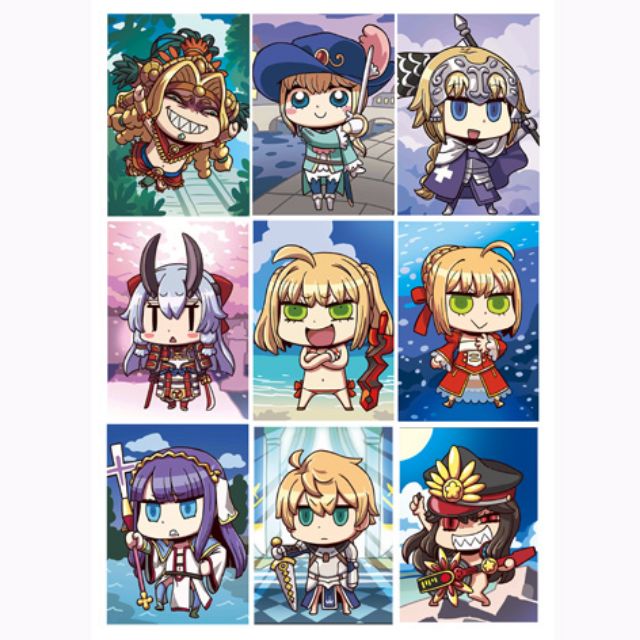 Poster FATE GRAND ORDER 1 set 9 tấm