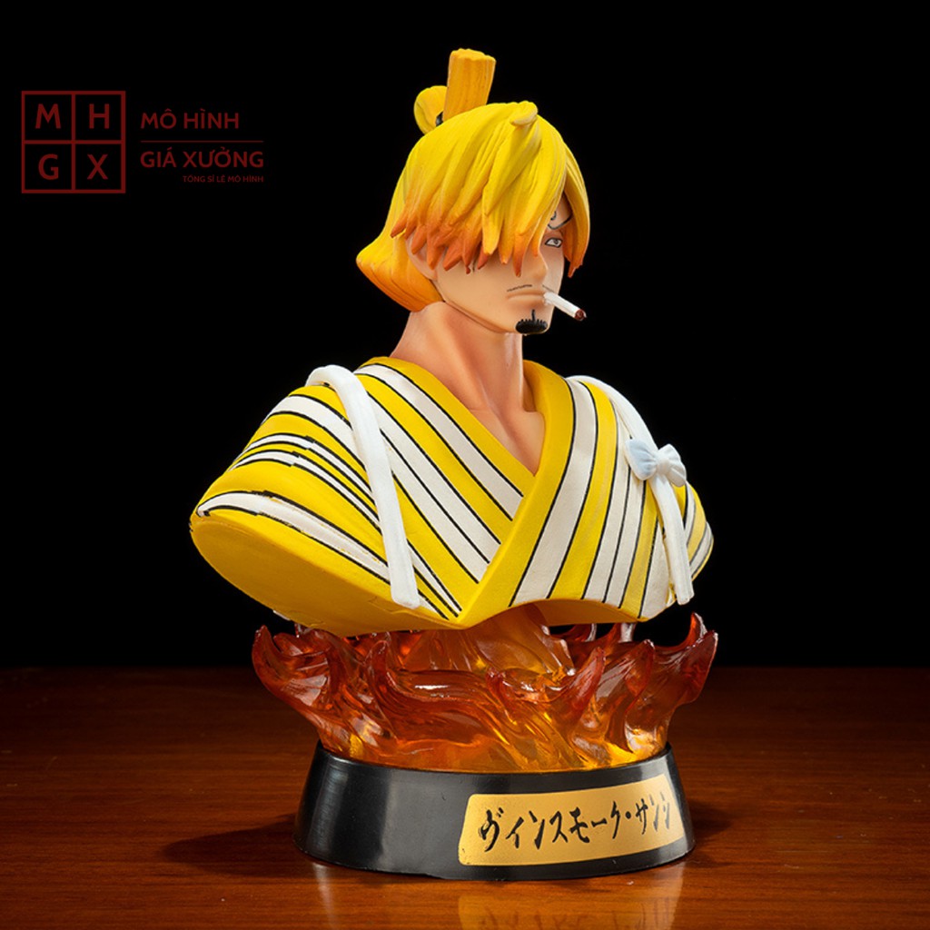 Mô hình One Piece Sanji Tượng Bán Thân + có Led RGB siêu đẹp , cao 17cm , figure anime one piece , mô hình giá xưởng