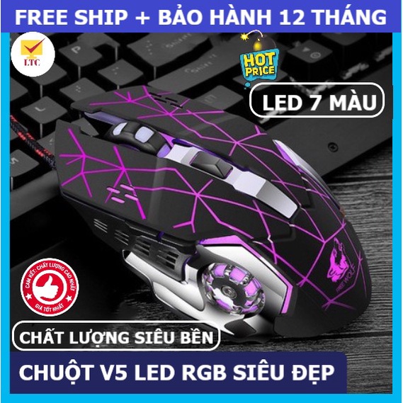 Bộ Bàn Phím Cơ Máy Tính Gaming Full LED 20 Chế Độ Rainbow FZ508 Và Chuột V5 Hỗ Trợ Chơi Game Chuyên Nghiệp Cho Laptop,Pc