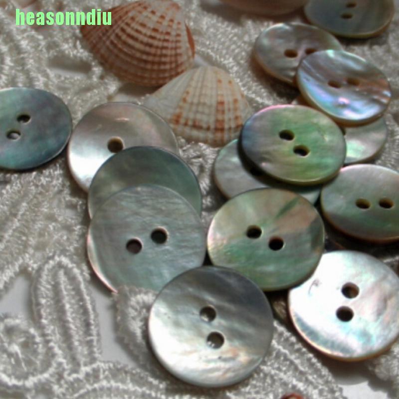 Set 100 Cúc Áo 10mm Thiết Kế Hình Vỏ Ngọc Trai