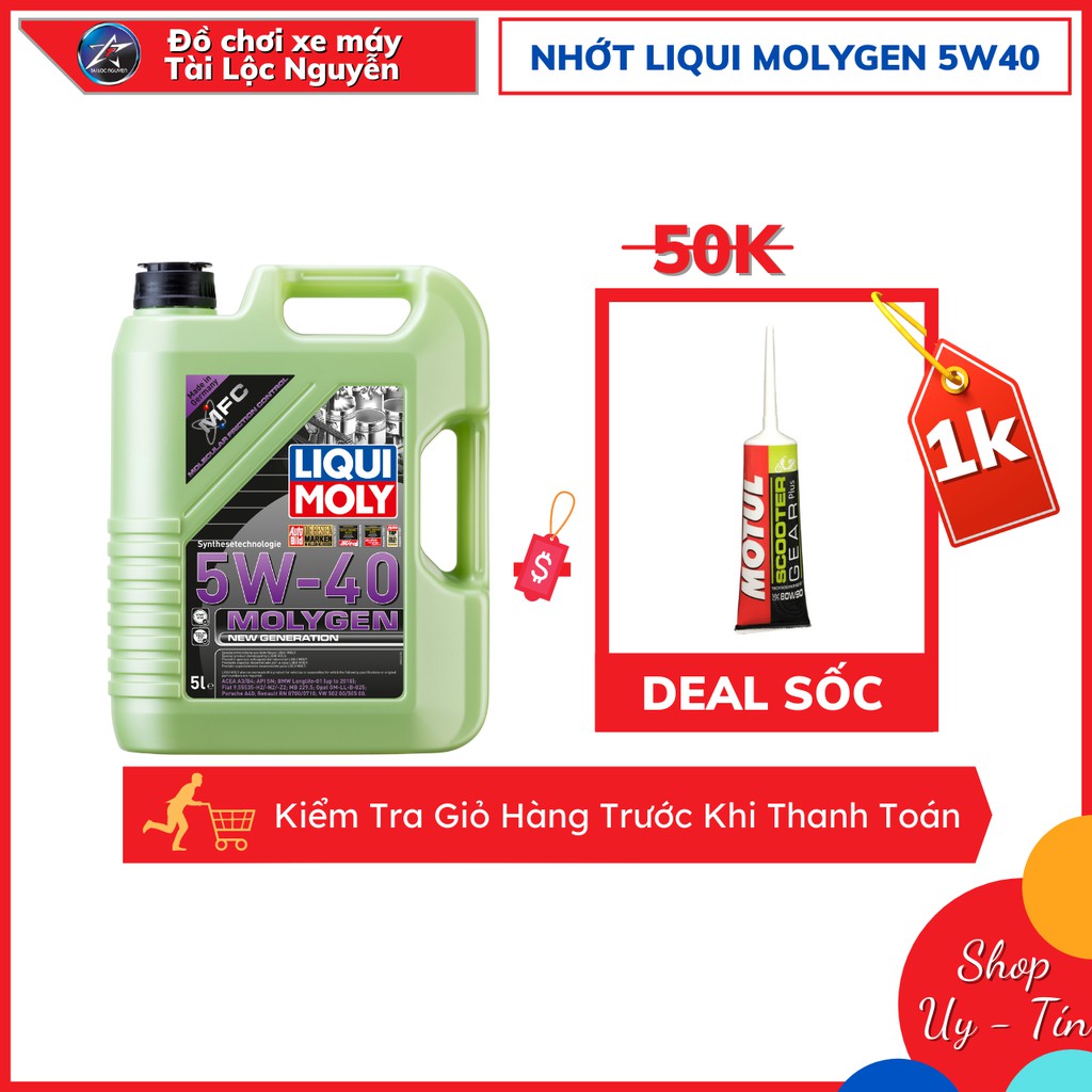 [DEAL SỐC] NHỚT LIQUY MOLY 5W40 MOLYGEN CHÍNH HÃNG