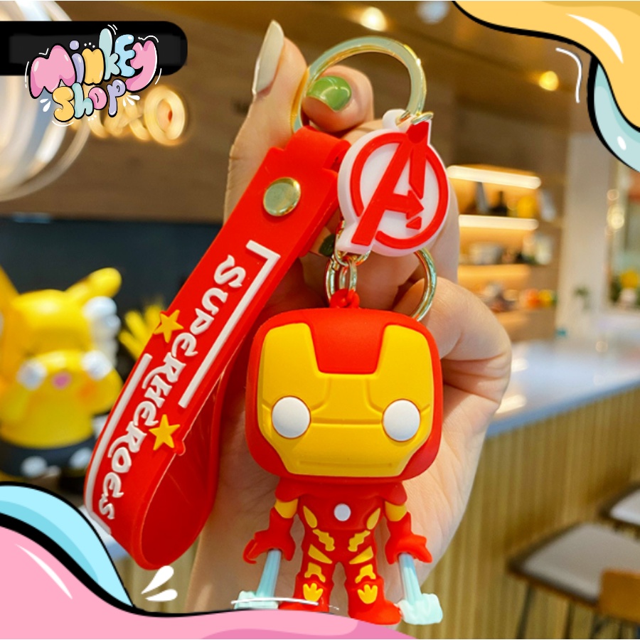 Móc Khóa Đẹp Hình SIêu Anh Hùng Cute phụ kiện Túi Xách dễ thương -Minkey