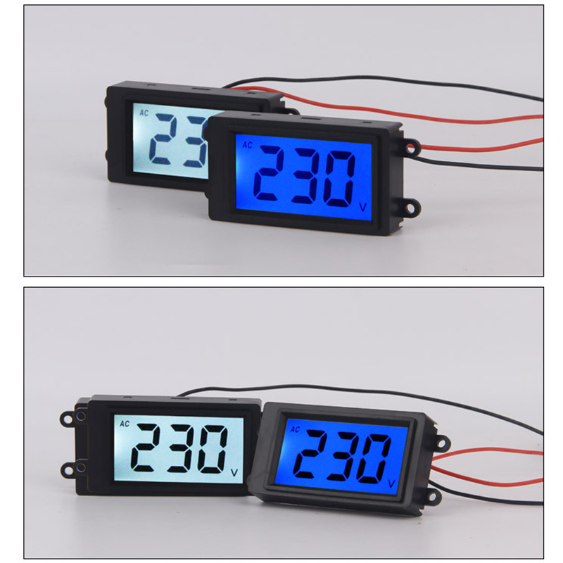 Vôn Kế Kỹ Thuật Số 2 Dây 80-380V Màn Hình LED LCD