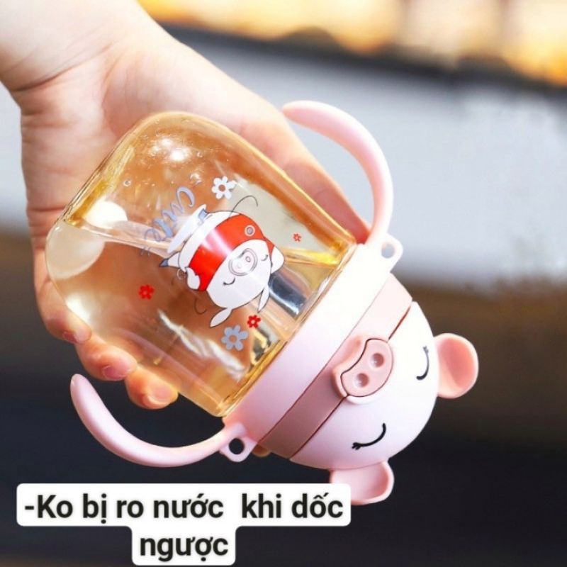Sale !!! Bình Tập Uống Nước Có Tay Cầm. Bình uống nước hình lợn, hươu