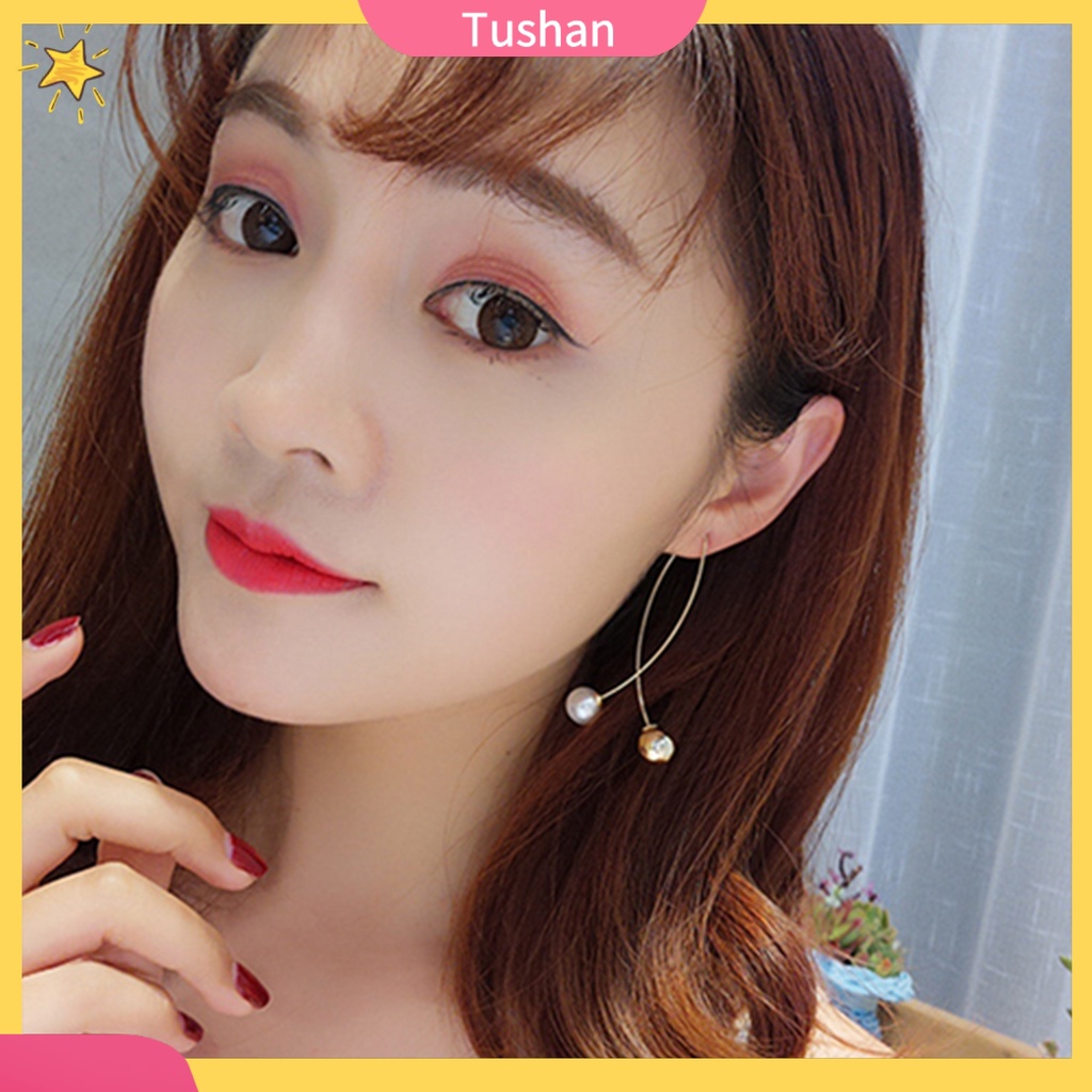 Bông tai đính hạt ngọc trai nhân tạo sang trọng thời trang