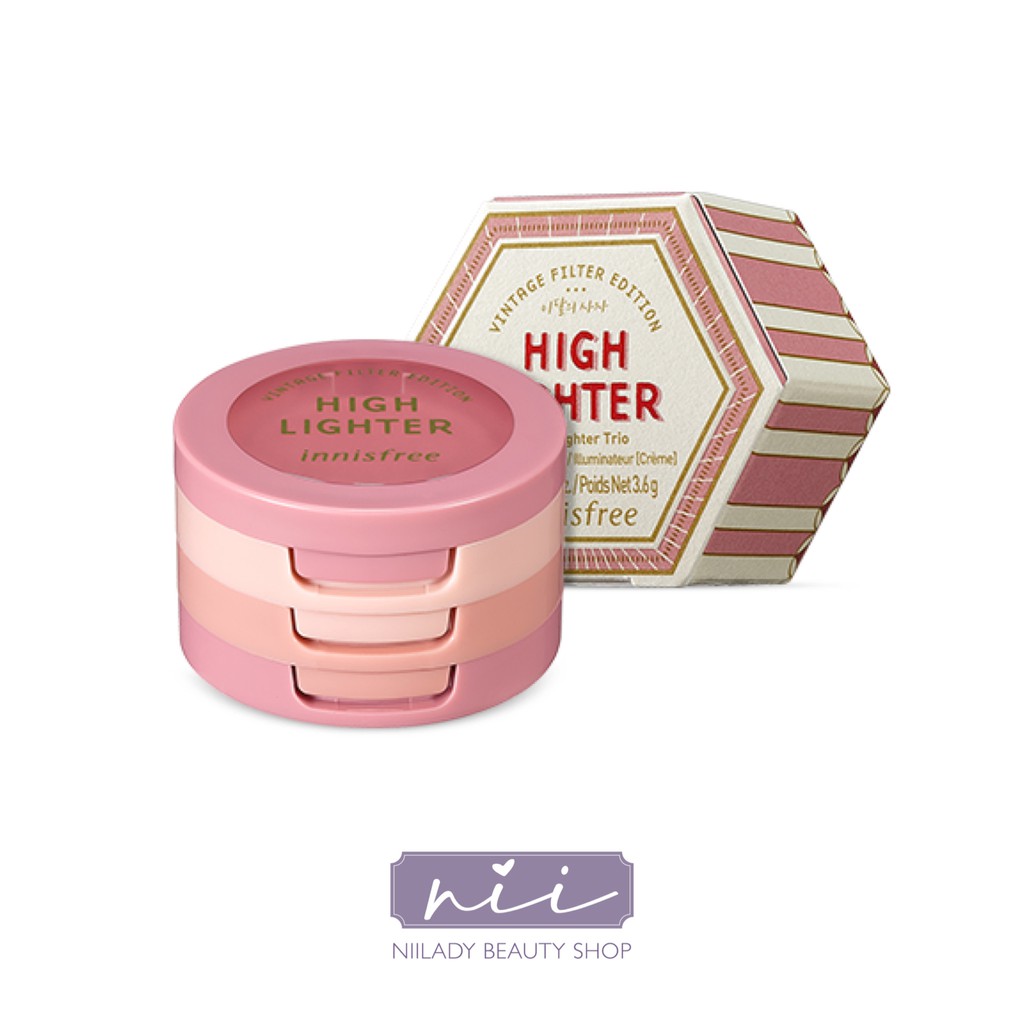 Phấn bắt sáng, tạo điểm nhấn Innisfree High Lighter Filter Lighter Trio [Vintage Filter Edition]