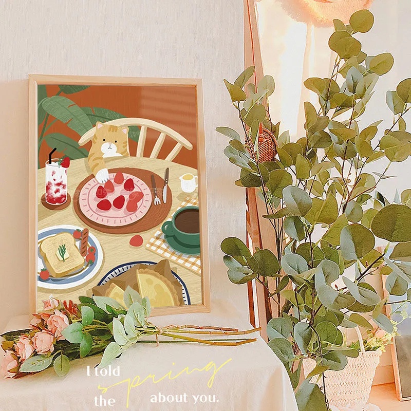 Tranh Vải Canvas Treo Tường Chống Thấm Nước Phong Cách Bắc Âu Độc Đáo
