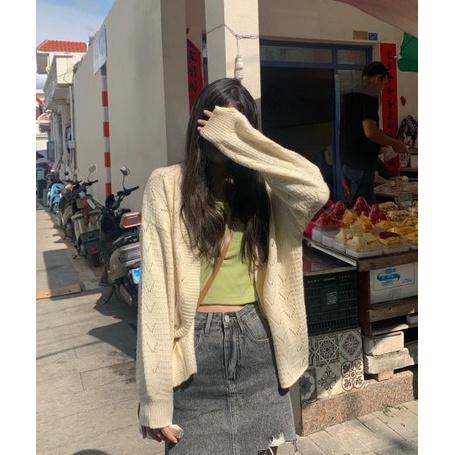Áo Khoác Cardigan Dệt Kim Mỏng Nhẹ Chống Nắng Màu Sắc Ngọt Ngào Phong Cách Hàn Quốc Cho Nữ