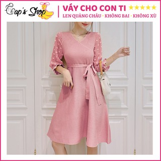 Váy cho con ti, chất len mềm, kiểu dáng trẻ trung