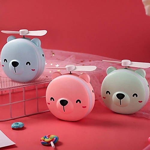 Quạt cầm tay có gương mini, quạt mini fan