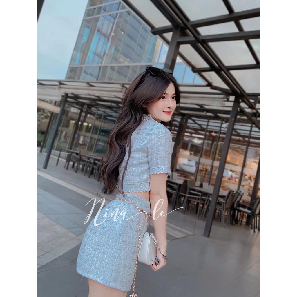 Set Dạ Cúc Ngọc Túi Ngực Chân Váy | BigBuy360 - bigbuy360.vn