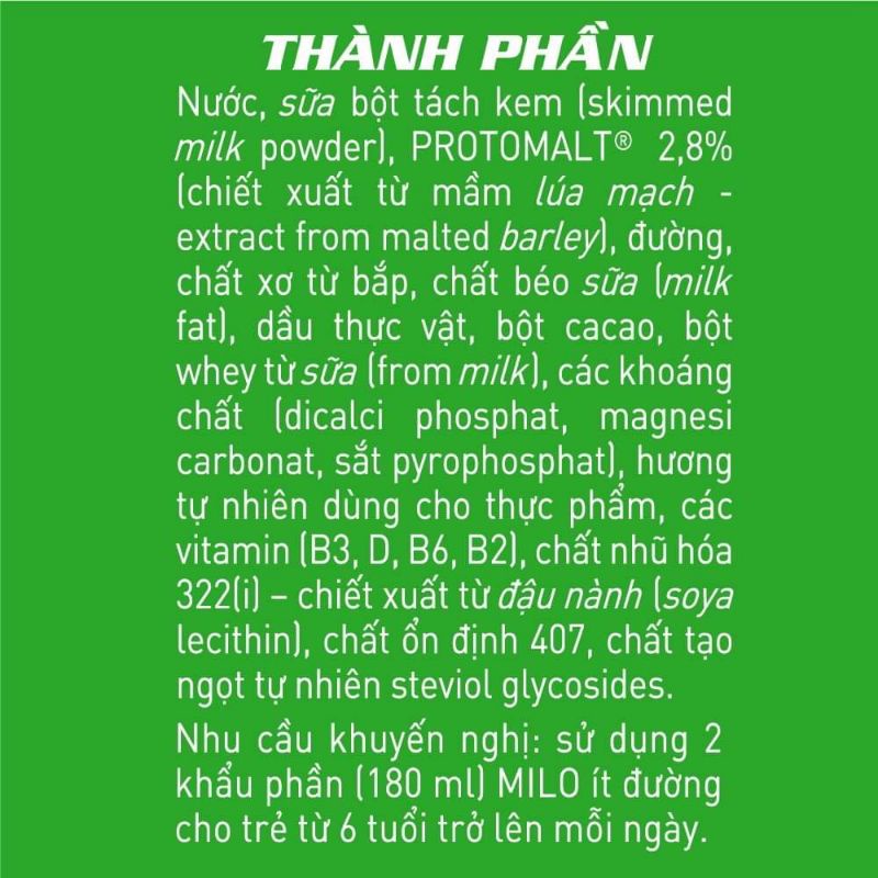 Lốc 4 Hộp Sữa Nestlé Milo Có Đường/ Ít Đường (180ml/ Hộp) - Phiên bản ống hút giấy