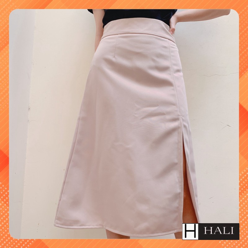 Chân váy dài chữ A xẻ tà Ulzang phong cách Hàn Quốc | BigBuy360 - bigbuy360.vn