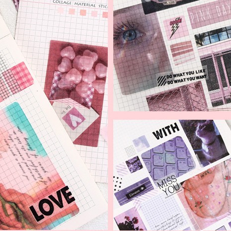 <Video Review> Bộ Sticker Hình Dán Phong Cách Vintage Trang Trí Sổ Tay Nhật Ký Điện Thoại Khay Đựng Bút M010