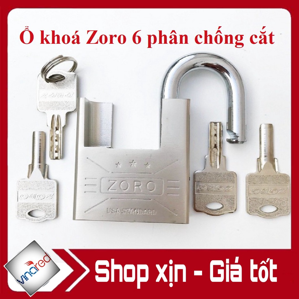 Ổ khóa 6 phân ZORO chống cắt chống trộm chìa muỗng