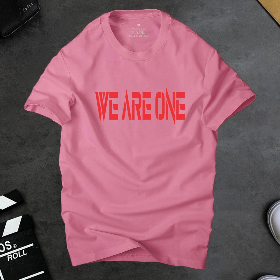 Áo thun nam we are one cá tính ,chất liệu cotton 4 chiều thoáng mát nhanh khô