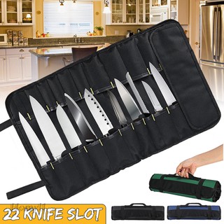 [Homyl1] Baoblaze Vải Chuyên Nghiệp 22 Túi Túi Đầu Bếp Hộp Đựng Màu Đen
