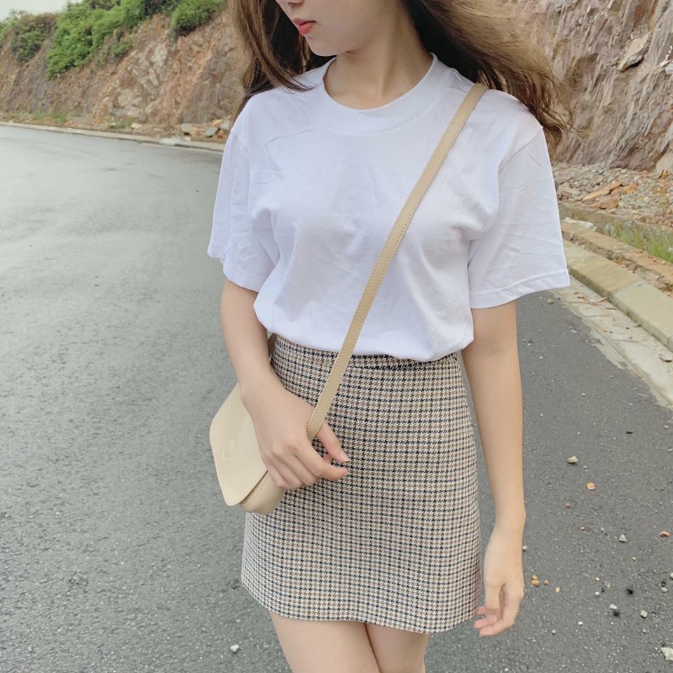 áo phông trắng ⚜️FREESHIP⚜️ Áo Phông Trắng Nam Nữ [Ao Phong Trang]