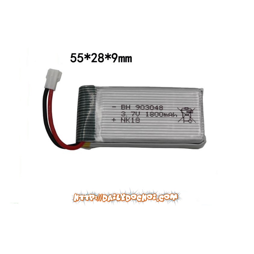 Pin máy bay điều khiển từ xa dung lượng cao 3.7V 1800mah chân trắng cỡ nhỏ hàng chính hãng chất lượng cao giá tốt