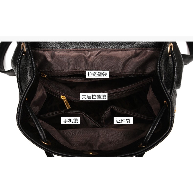 Balo da CHUWANGLIN phối khóa đơn giản xinh xắn dành cho nữ