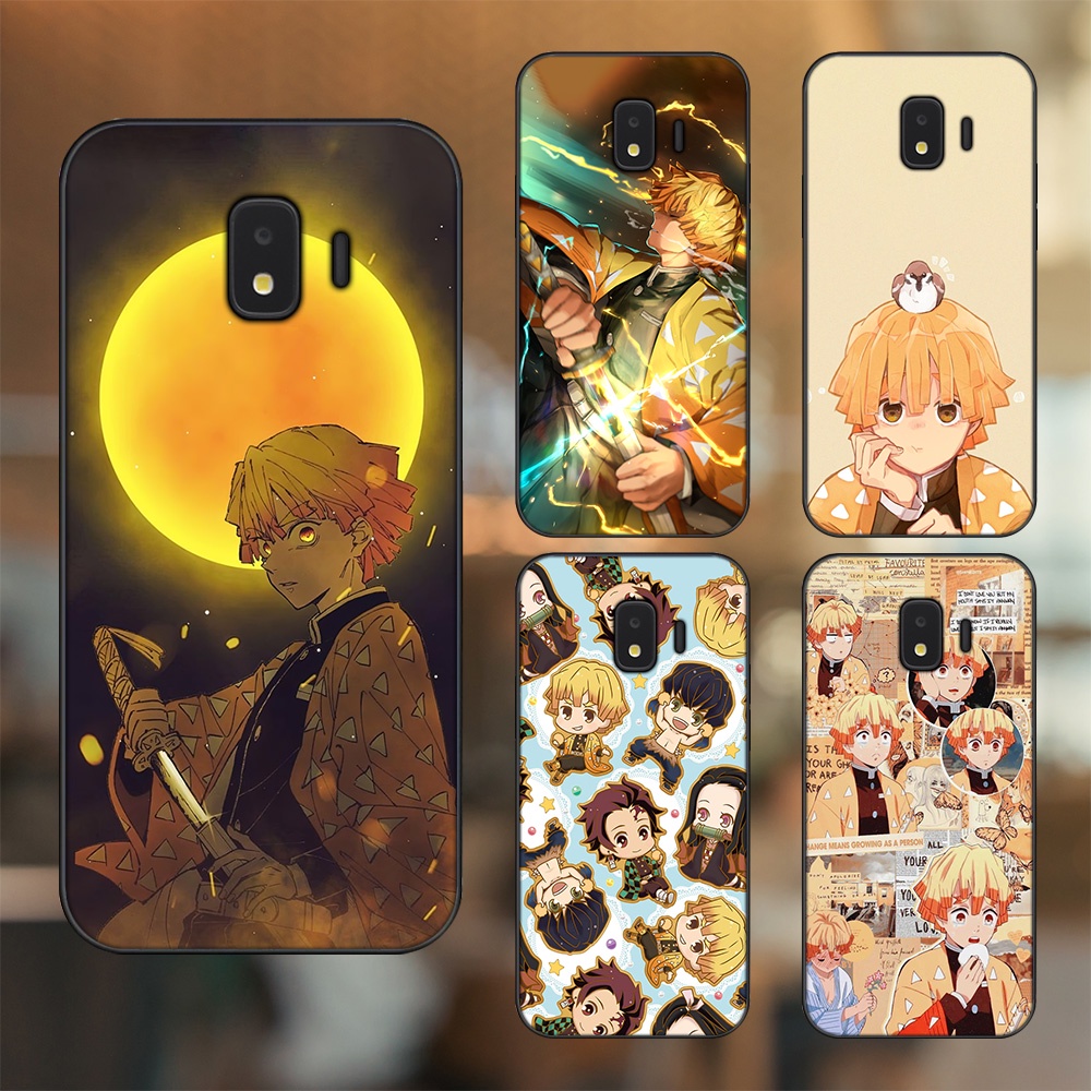 Ốp lưng Samsung J2 Core, J2 Pro 2018 viền đen in hình Zenitsu Kimetsu no Yaiba